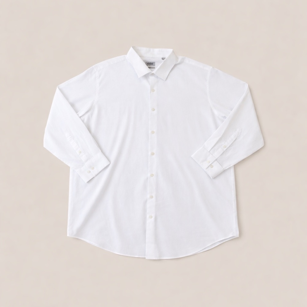 Men's White Button Down Long Sleeve Dress Shirt x Unlisted (18 1/2 Neck, 34/35)
